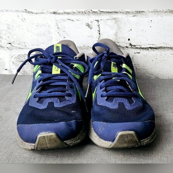 Nike Downshifter 9 RW CI3440-400 Blue Electric Green Running - Picture 2 of 11